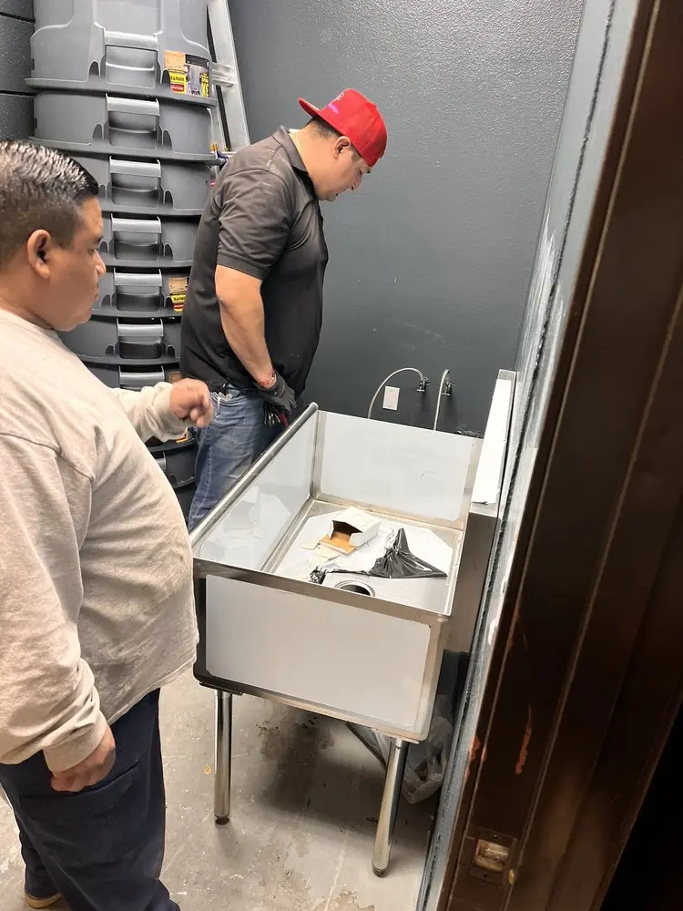 Commercial plumbing and sink installation in Middlebury