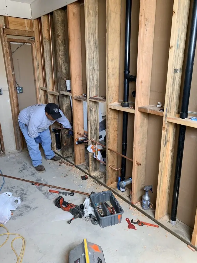 Commercial rough-in plumbing for Gas Line Repair in Middlebury